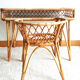 Rattan desk and chair with braces 1960