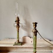 Ancient oil lamp in green onyx