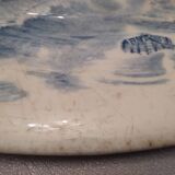 Faience dish of clairefontaine decor marine