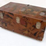 Vintage wood and metal chest