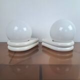 Pair of space age 80s Decotec wall lights