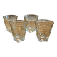 Ensemble de 4 Verres à Liqueur - Art Déco - Filets Dorés