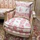 Salon canapé et paire de bergères – Époque Louis XVI – Bois réchampi et toi