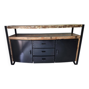 Buffet en bois de récupération - industrial