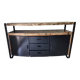 Multicoloured lacquered reclaimed wood buffet INDUSTRIAL