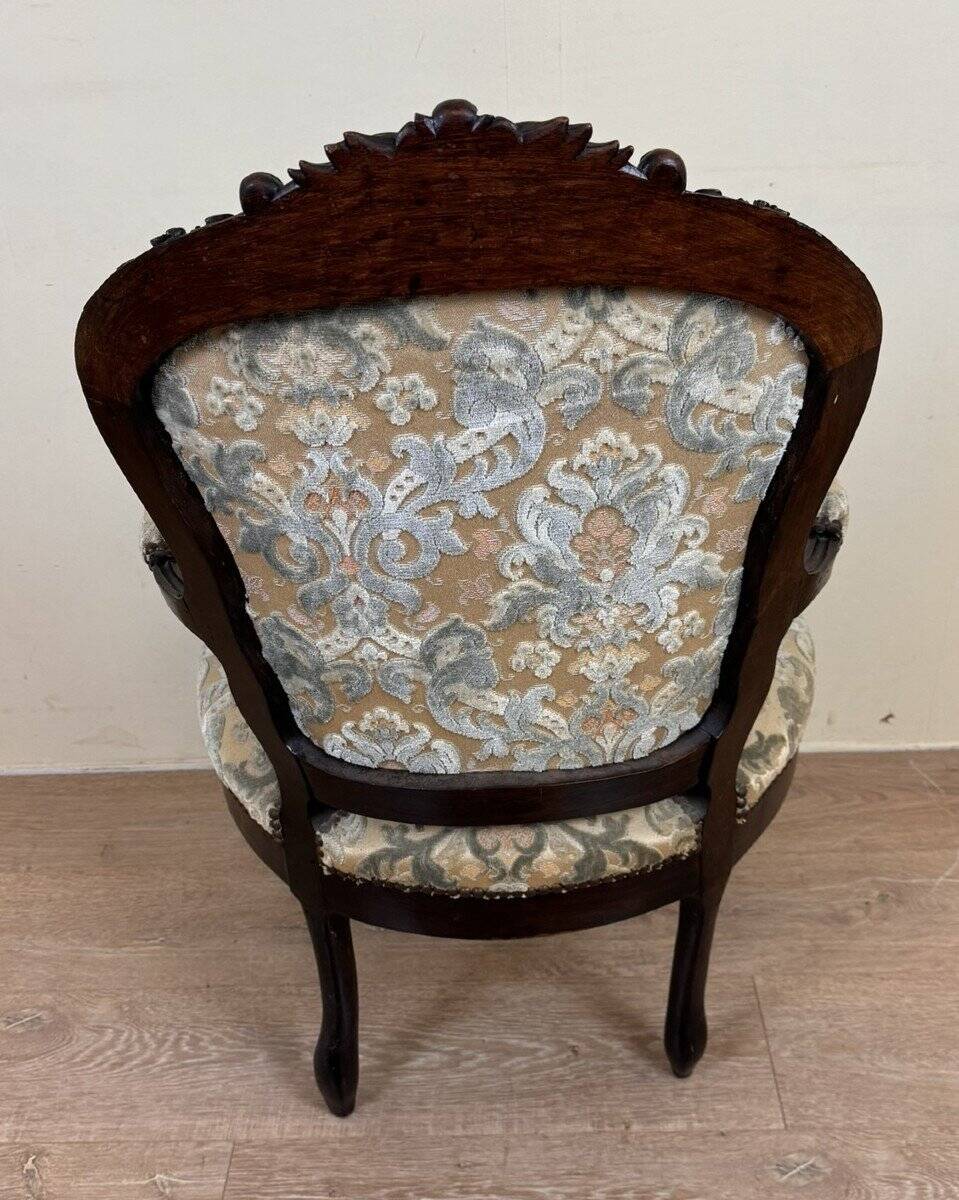 LXVI Style Cabriolet Armchair in Rosewood