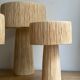 Minimalist S-size raffia-sized bedside lamp