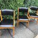 Scandinavian skay chairs and vintage blond wood 60s