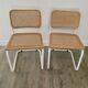 Pair of B32 chairs by Marcel Breuer, Made in Italy