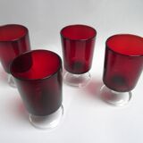 4 Cavalier glasses ruby with white wine