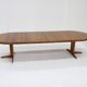 Vintage Danish large round extendable dining table 1960s XL