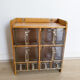 Etagère à épices en bois et tiroirs en verre, vintage français