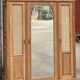 Grande armoire ancienne en chêne massif brut et cannage / dressing