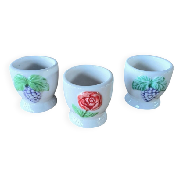 3 coquetiers anciens Barbotine