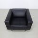 Fauteuil lounge en cuir et chrome par Molinari, 1990s