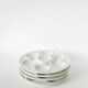 Set of 4 oyster plates in majolica, White, 1960