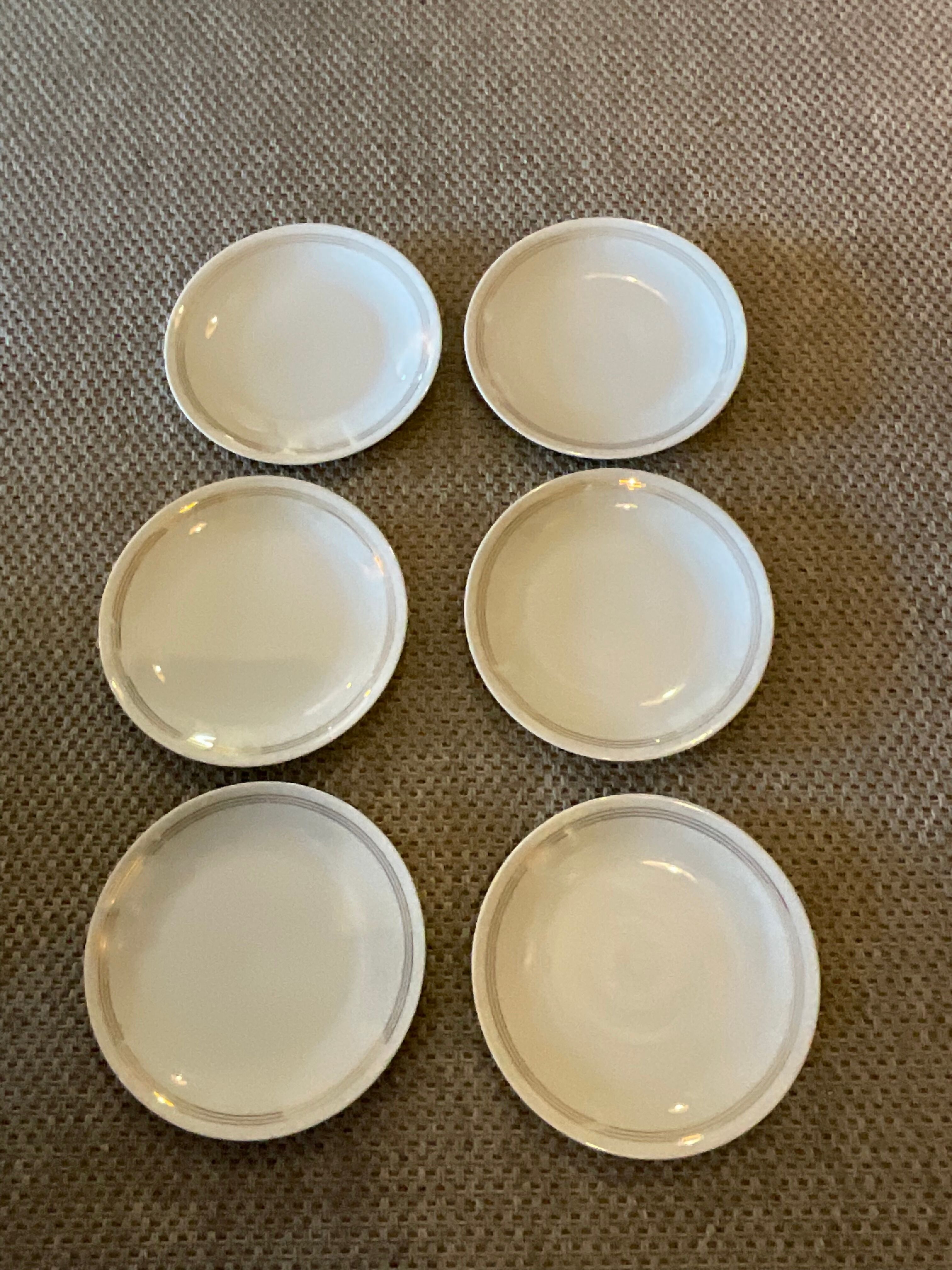 6 Art Deco porcelain plates