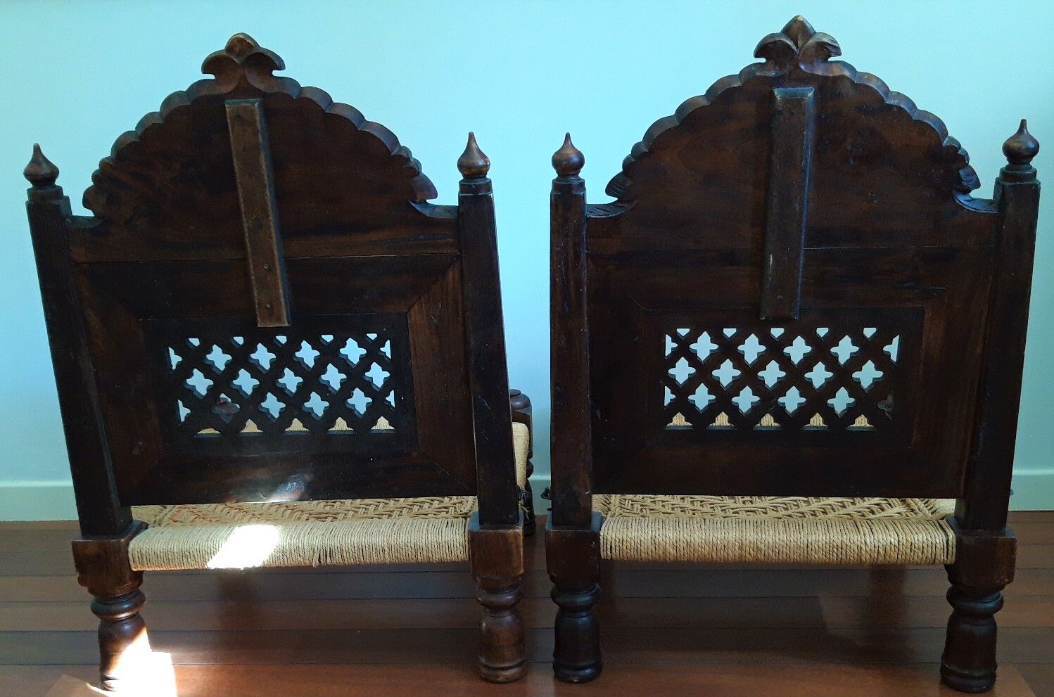 Pair of folding tibetan armchairs