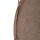 Rare round "#103" wall mirror / teak, leather, brass / by Glas Mäster, Markaryd, Sweden / 1960s / 1970s / Mid-Century Modern Design
