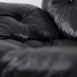 Scandinavian leather sofa by John-Bertil Häggström for Swed-Form, 1970s