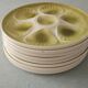 Lot of 8 vintage oyster plates moulin des loups - sage green - fran