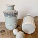 Old ceramic apothecary bottles