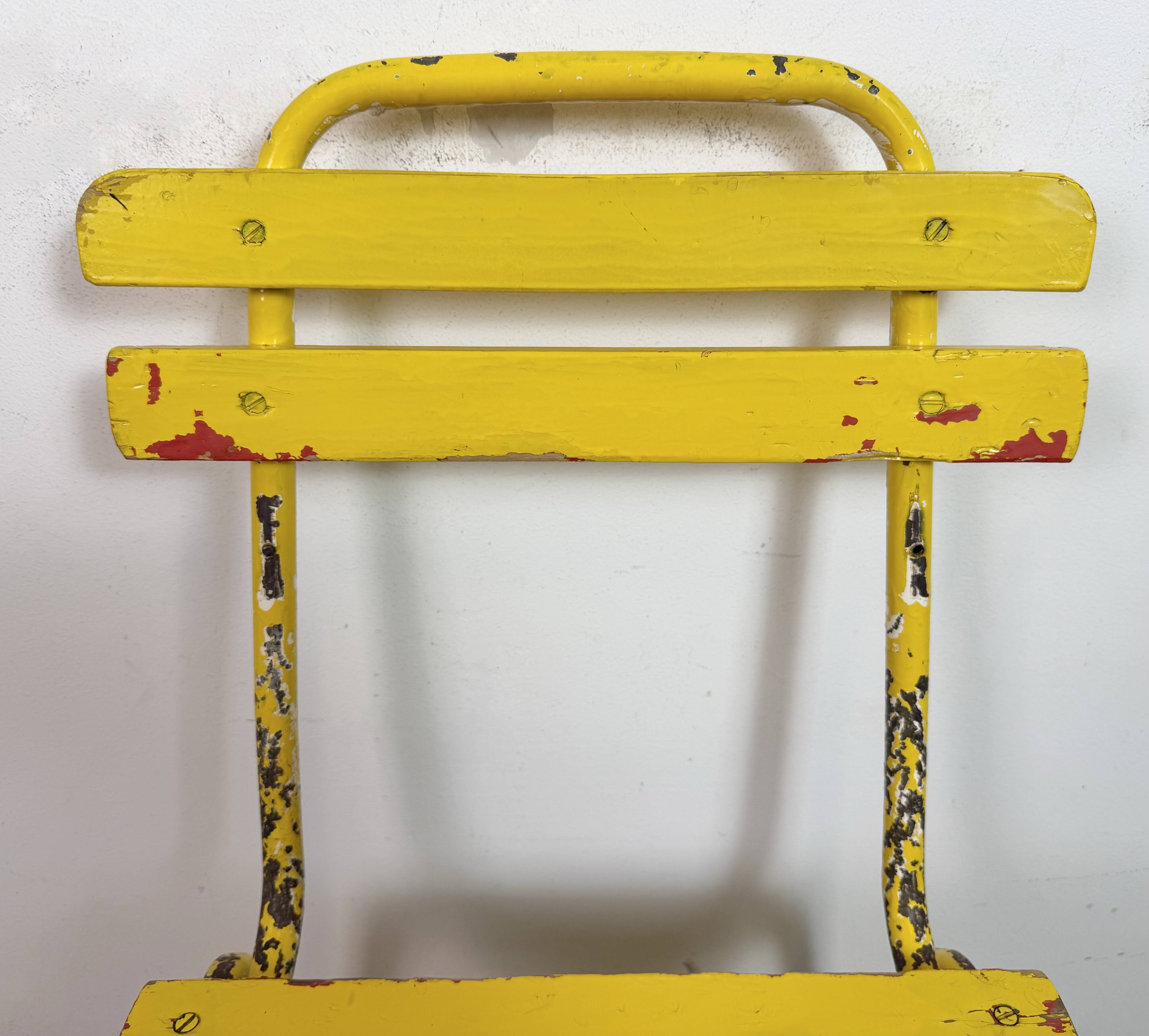 Vintage Yellow Industrial Chair, 1960s