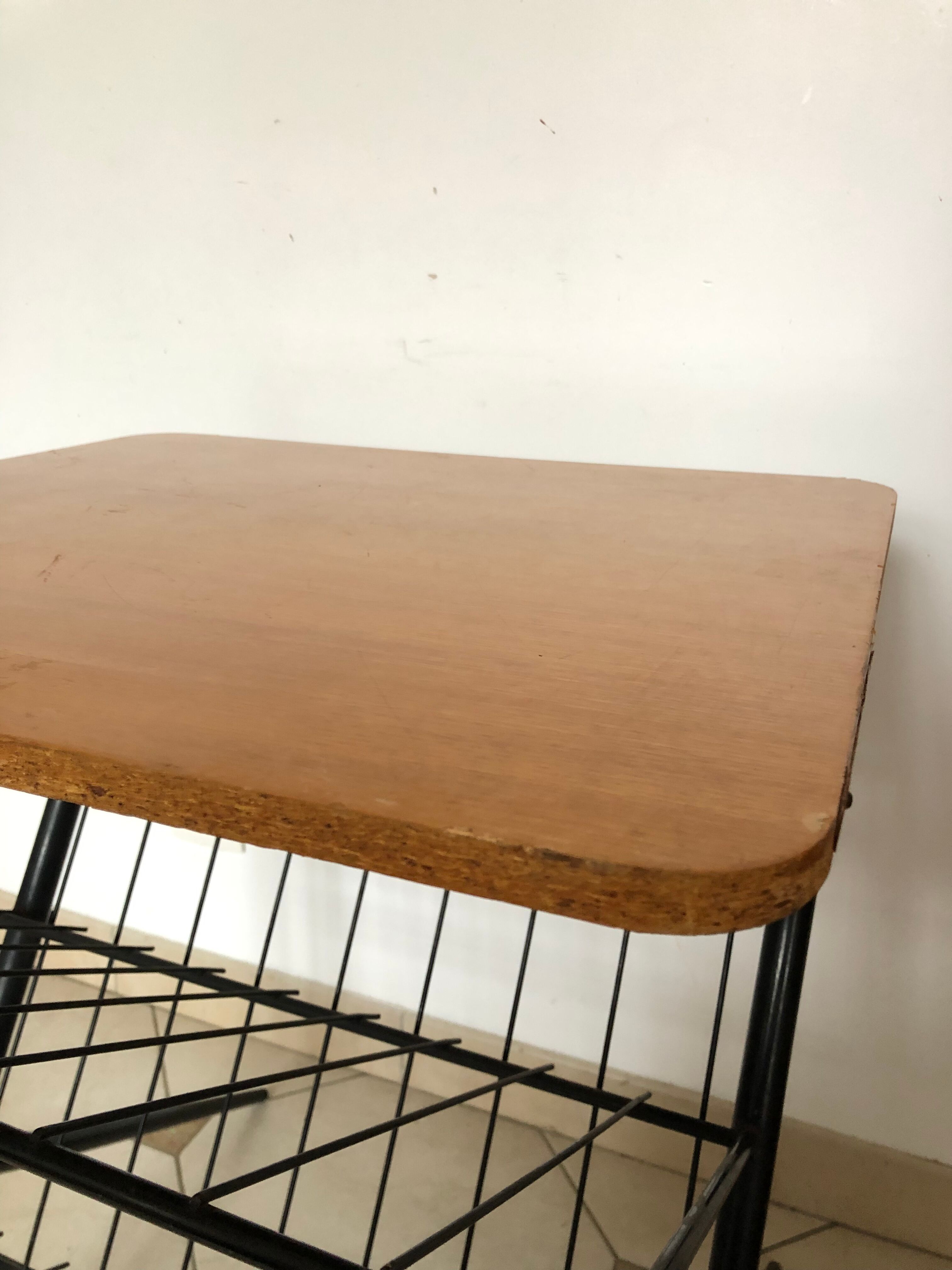 Vintage magazine rack table