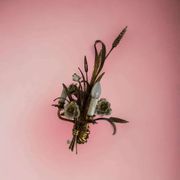 Vintage wheat 'golden' wall light with flowers: french style