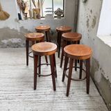 6 vintage Baumann bar stools