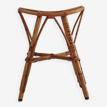 Tabouret rotin vintage