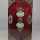 large Wooden Chinese jewelry box decorated with jade plates n°2