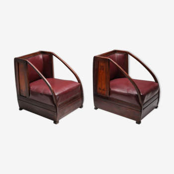 Pair of carlo and Piero Zen 1910 armchairs