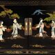 Black lay cabinet with Chinese décor