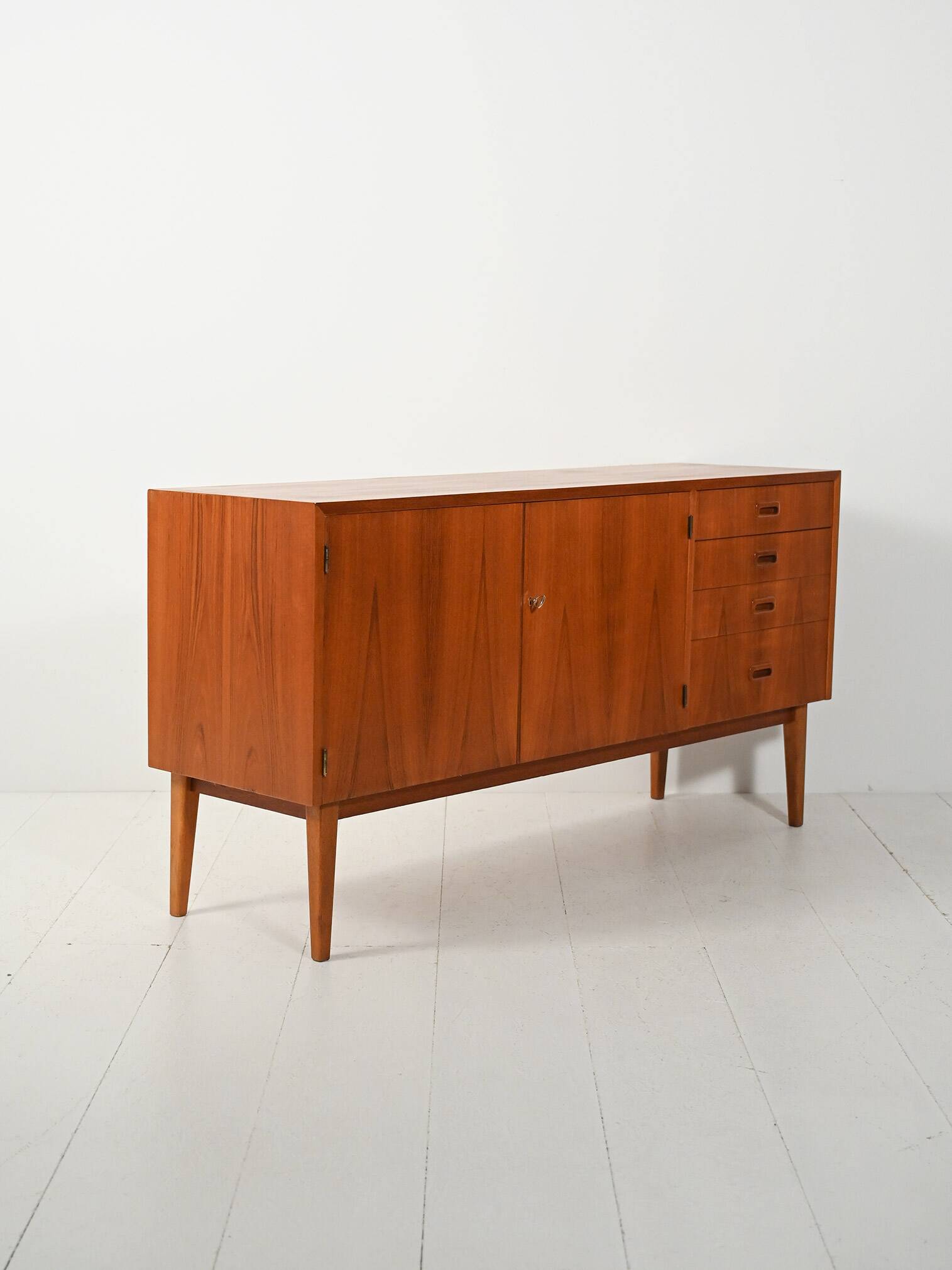 Early-1960s Scandinavian teak sideboard with drawers