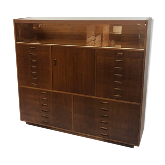 Vintage wall unit wall cupboard 1960s teak veneer