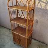 Large vintage rattan shelf from the 70s