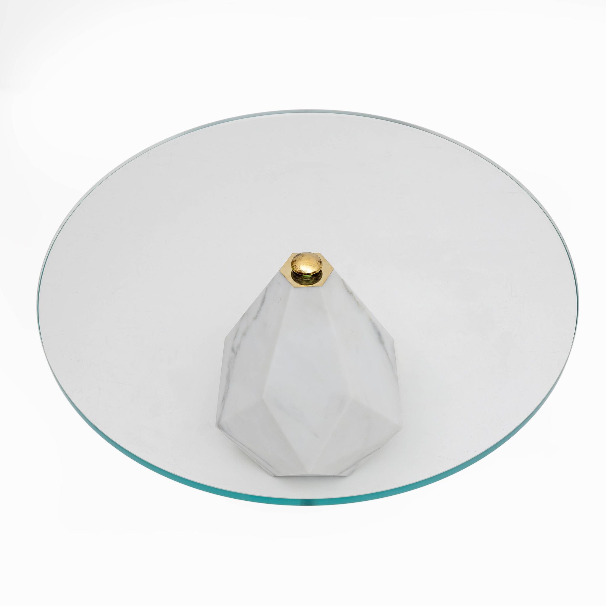 Table basse en marbre de Carrare italien moderne du milieu du siècle, années 1970, deux disponibles