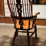 Large Victorian Windsor Armchair in Elm, 19th Century