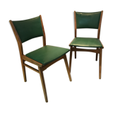 Set of 2 chairs with compass legs