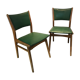 Set of 2 chairs with compass legs