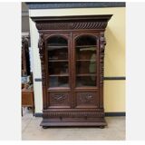 Imposing antique Neo-Renaissance bookcase