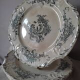 4 plates at the end of 1800 by Gien