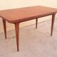 Scandinavian table in teak with  extensions