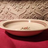 Hollow round plate Armelle Sarreguemines hand-painted
