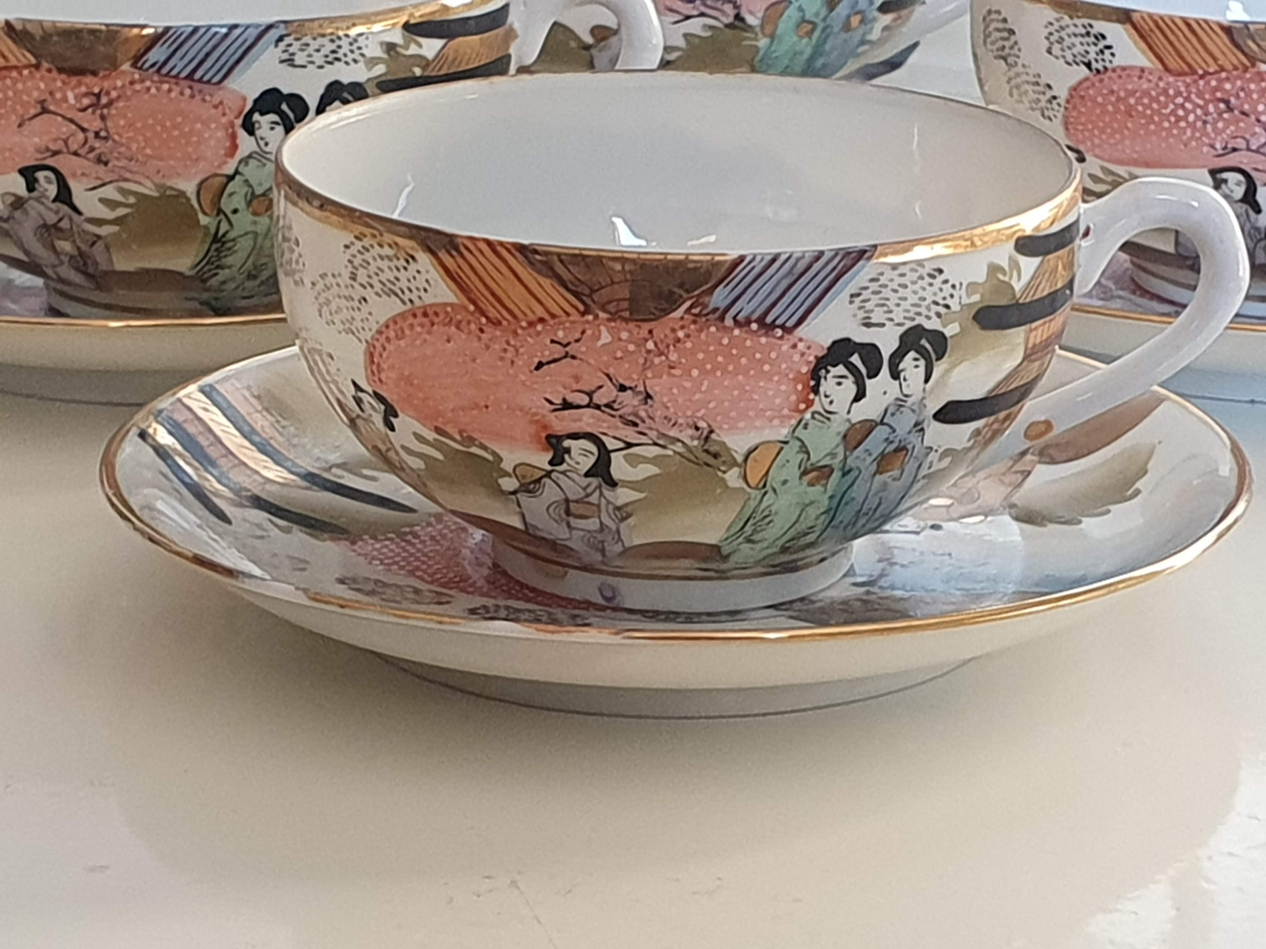 Satsuma Japanese porcelain tea set