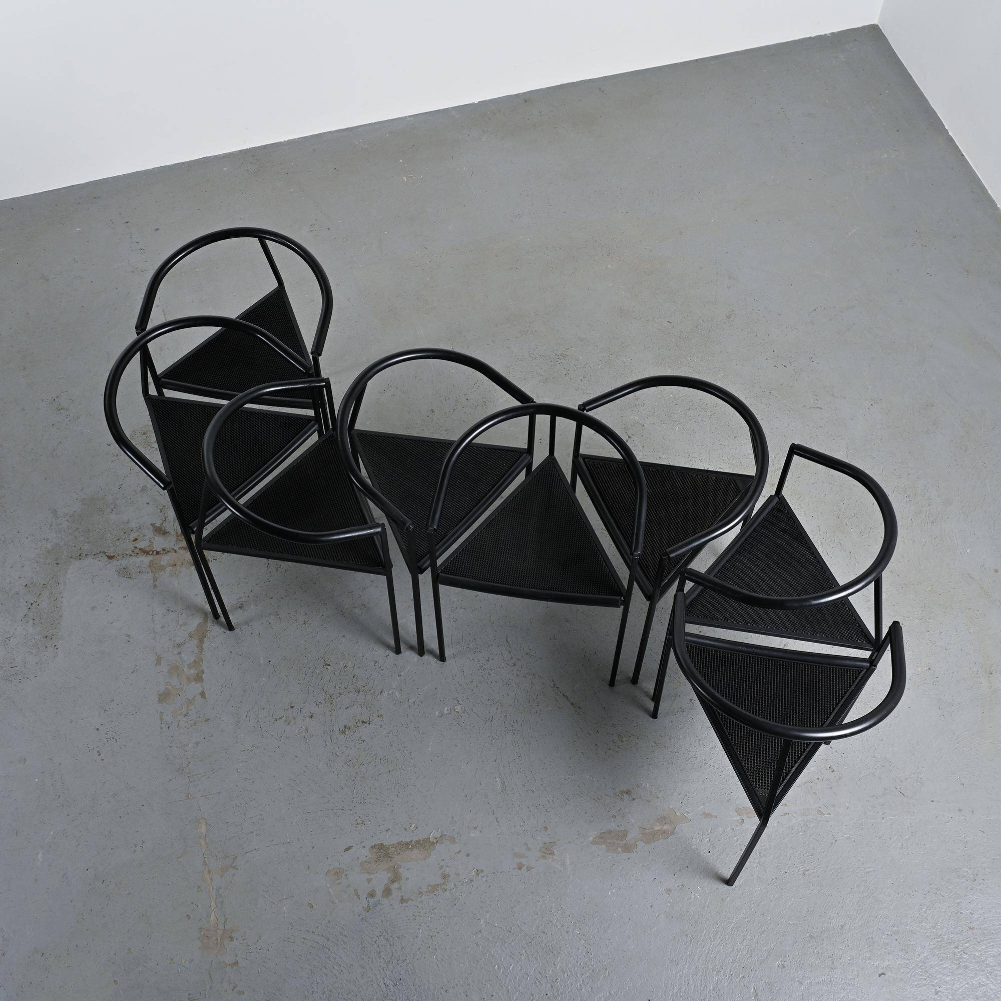 Millepunte chairs by Peregalli and Calatroni for Zeus Noto, around 1985.