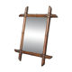 Faux Bamboo Mirror in Wood and Aged Mirror, Early 20th Century