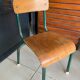 Old children's school chair wood and metal