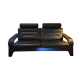 Black leather sofa Nova Roche Bobois